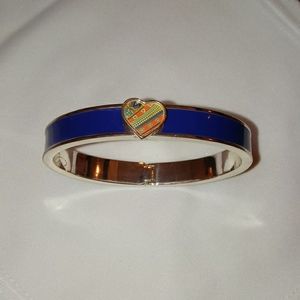 Vera Bradley Blue inlay heart bangle